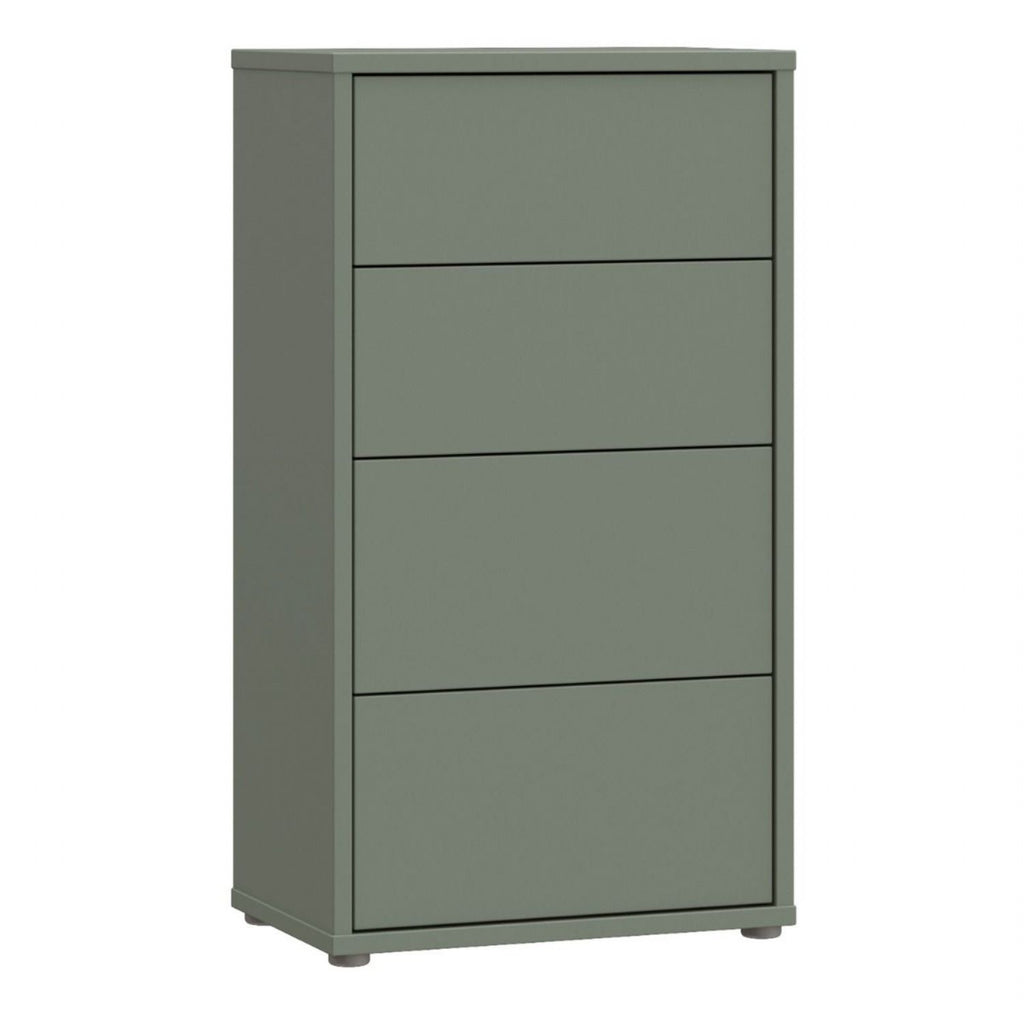 Alice Springs Tall 4 Drawer Chest with PushtoOpen Drawers in Sage Green