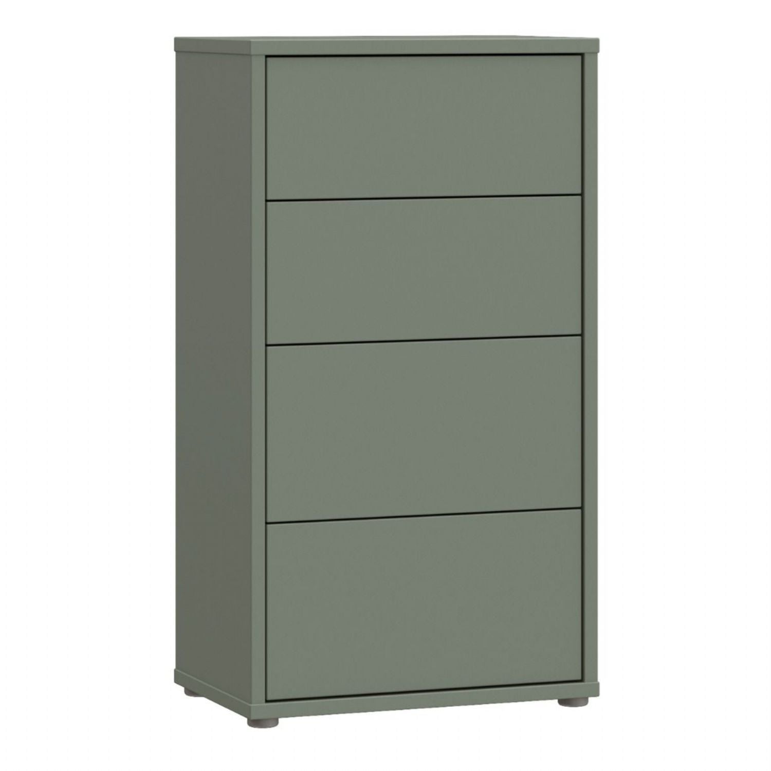 Alice Springs Tall 4 Drawer Chest with PushtoOpen Drawers in Sage Green