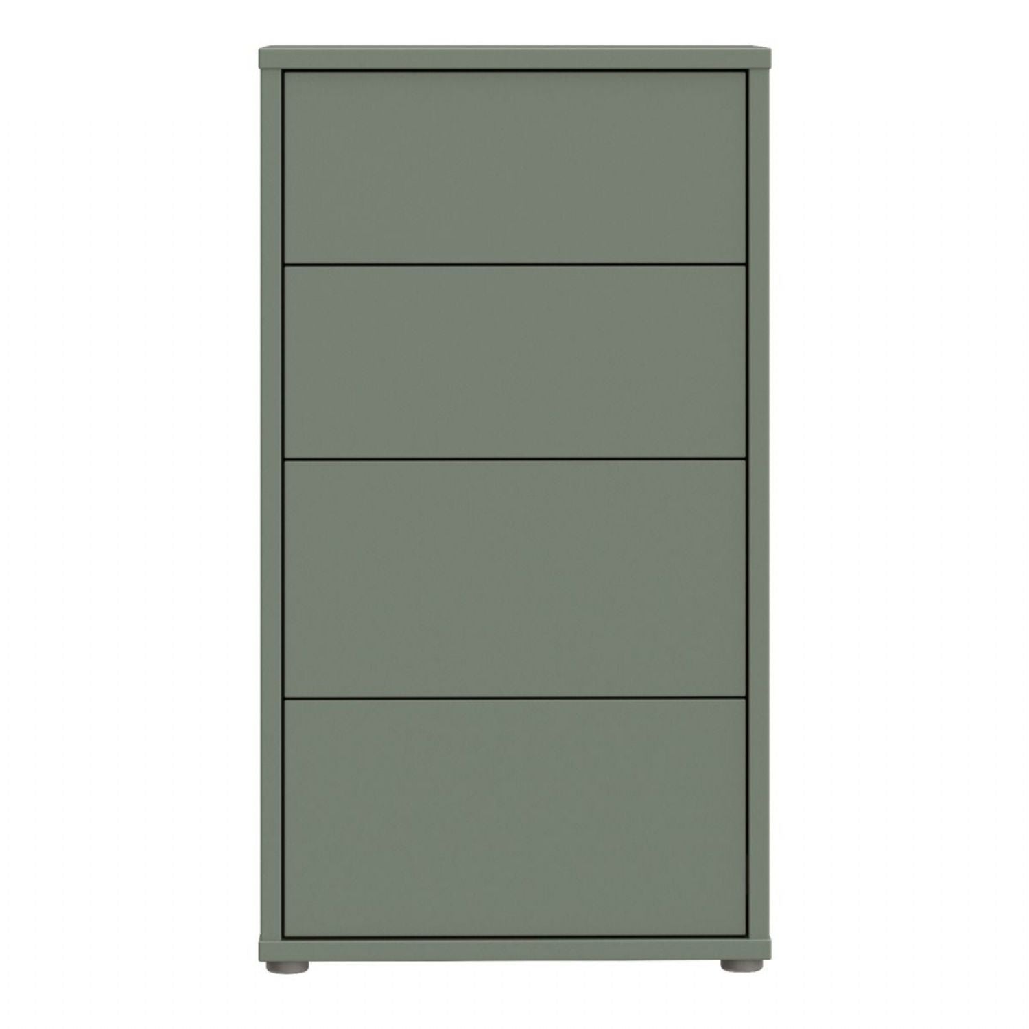 Alice Springs Tall 4 Drawer Chest with PushtoOpen Drawers in Sage Green