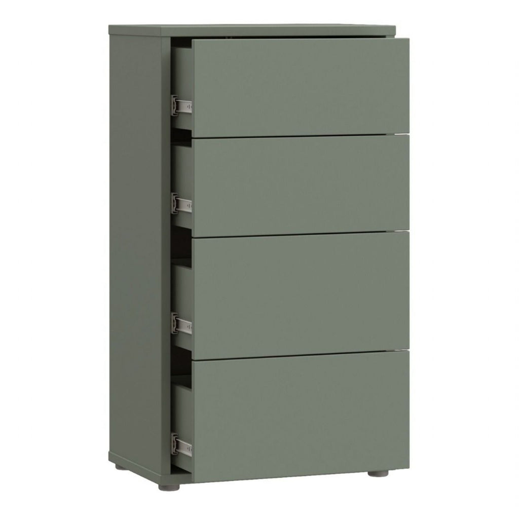 Alice Springs Tall 4 Drawer Chest with PushtoOpen Drawers in Sage Green