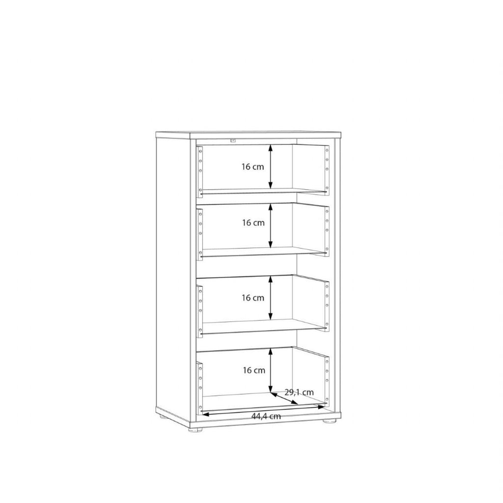 Alice Springs Tall 4 Drawer Chest with PushtoOpen Drawers in Terracotta
