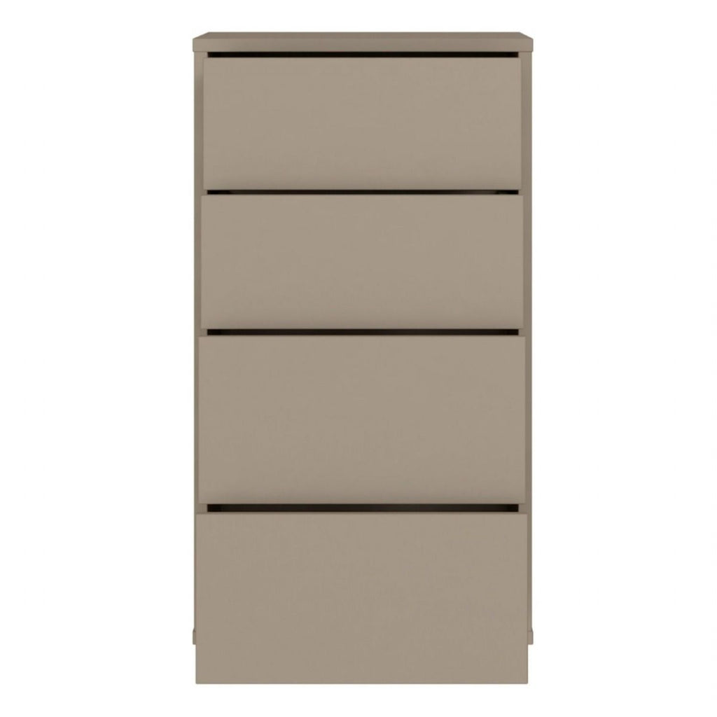 Alice Springs Tall 4 Drawer Chest with PushtoOpen Drawers in Taupe