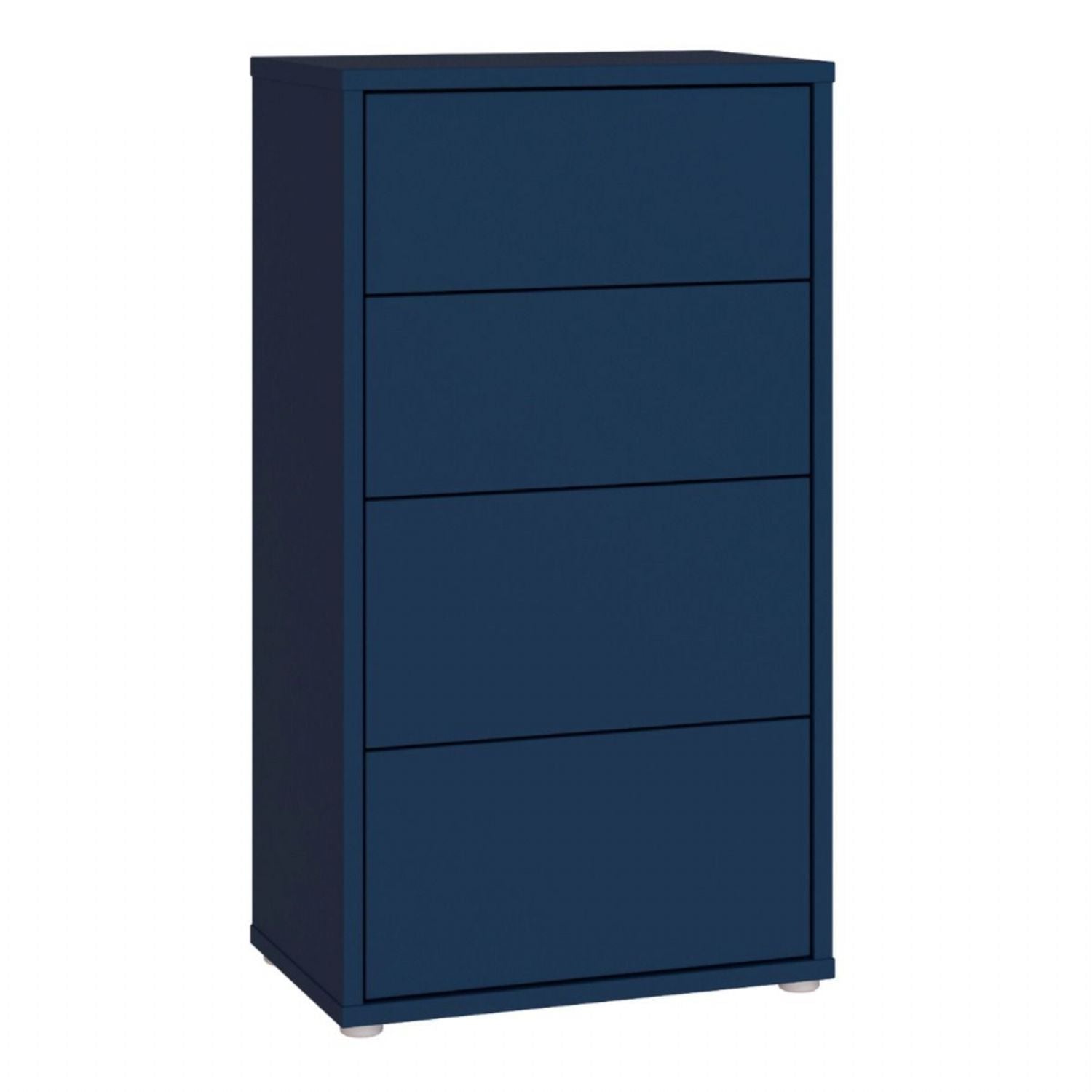 Alice Springs Tall 4 Drawer Chest with PushtoOpen Drawers in Night Blue
