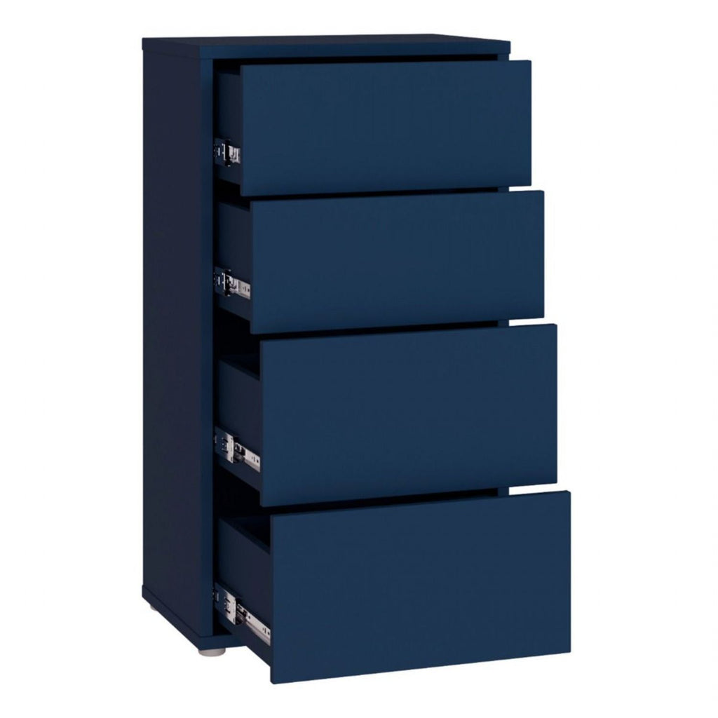 Alice Springs Tall 4 Drawer Chest with PushtoOpen Drawers in Night Blue