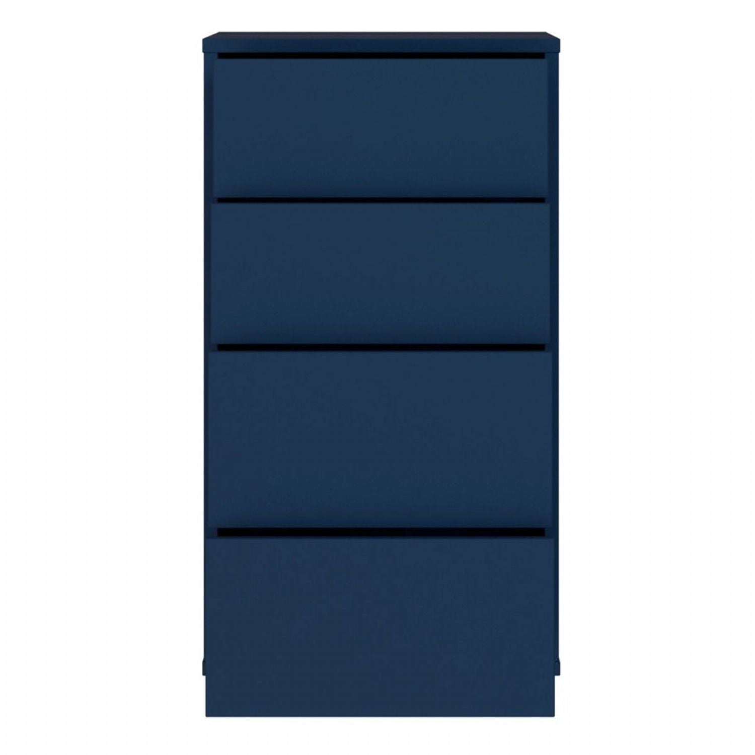 Alice Springs Tall 4 Drawer Chest with PushtoOpen Drawers in Night Blue