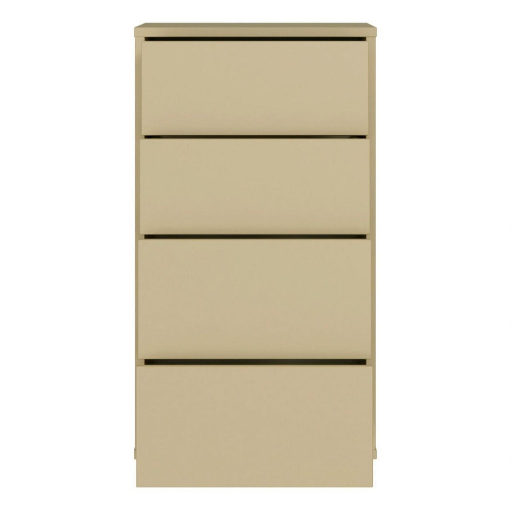 Alice Springs Tall 4 Drawer Chest with PushtoOpen Drawers in Butter Yellow