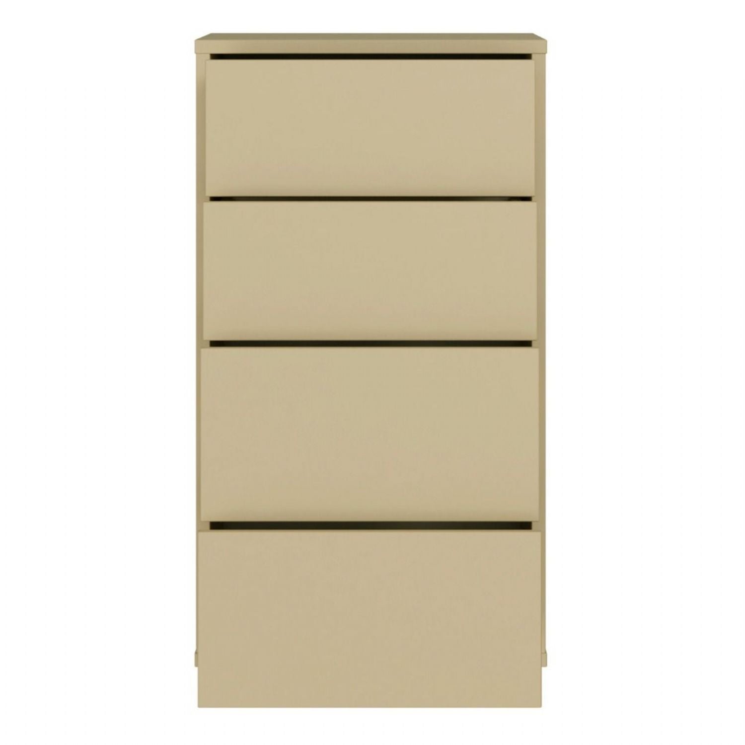 Alice Springs Tall 4 Drawer Chest with PushtoOpen Drawers in Butter Yellow