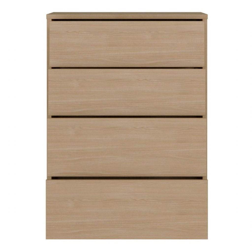 Alice Springs 4 Drawer Chest with PushtoOpen Drawers in Elegancia Oak and White