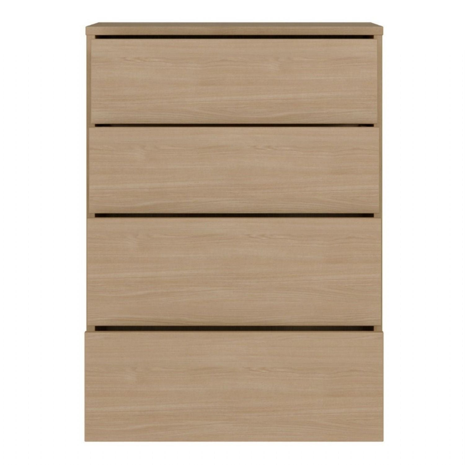 Alice Springs 4 Drawer Chest with PushtoOpen Drawers in Elegancia Oak and White