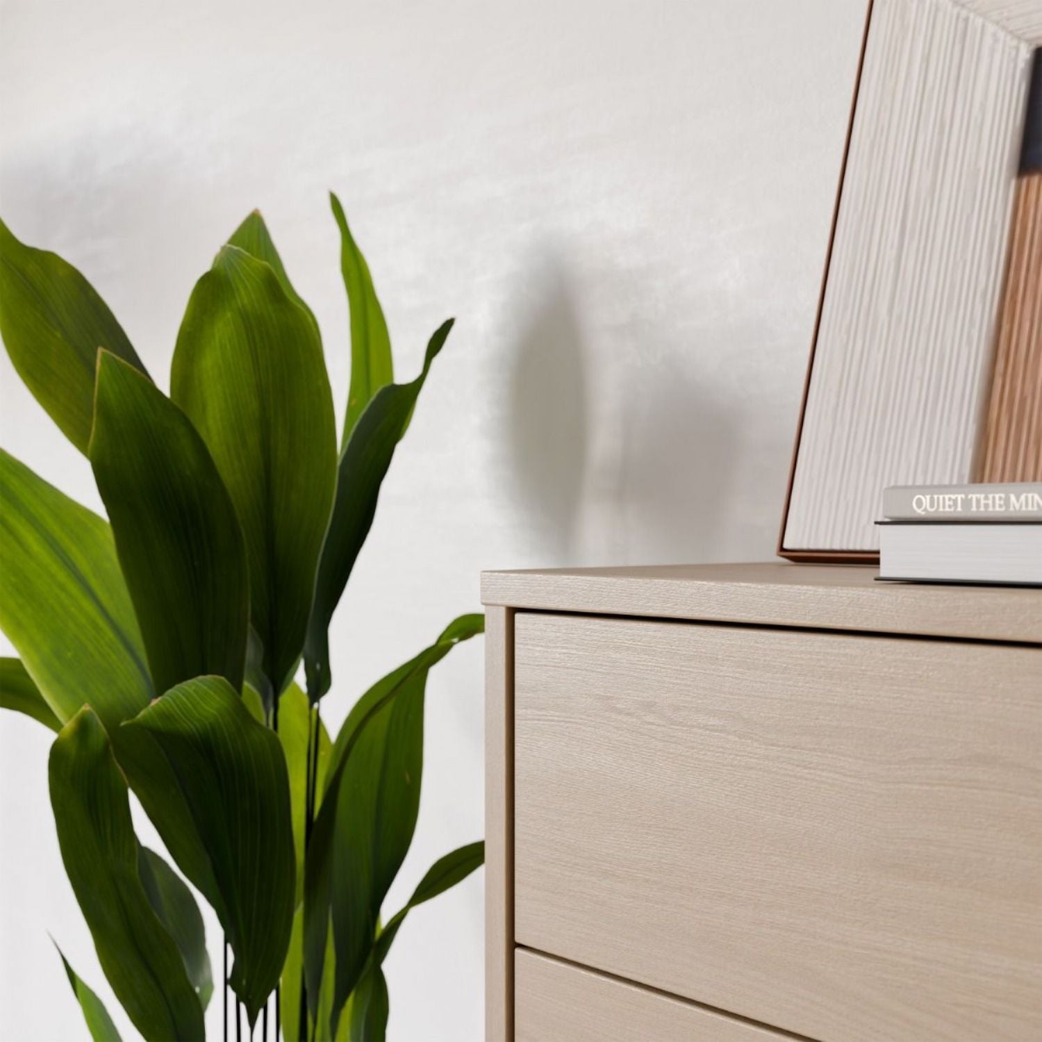 Alice Springs 4 Drawer Chest with PushtoOpen Drawers in Elegancia Oak and White