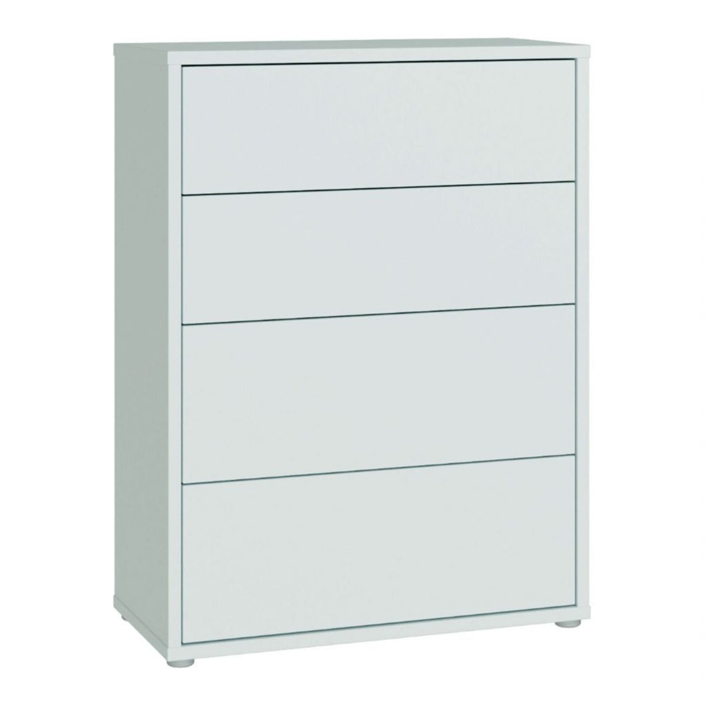 Alice Springs 4 Drawer Chest with PushtoOpen Drawers in Light Grey