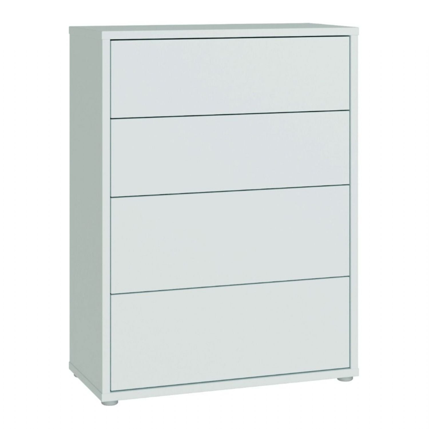 Alice Springs 4 Drawer Chest with PushtoOpen Drawers in Light Grey
