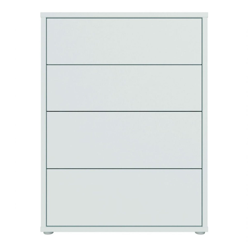 Alice Springs 4 Drawer Chest with PushtoOpen Drawers in Light Grey