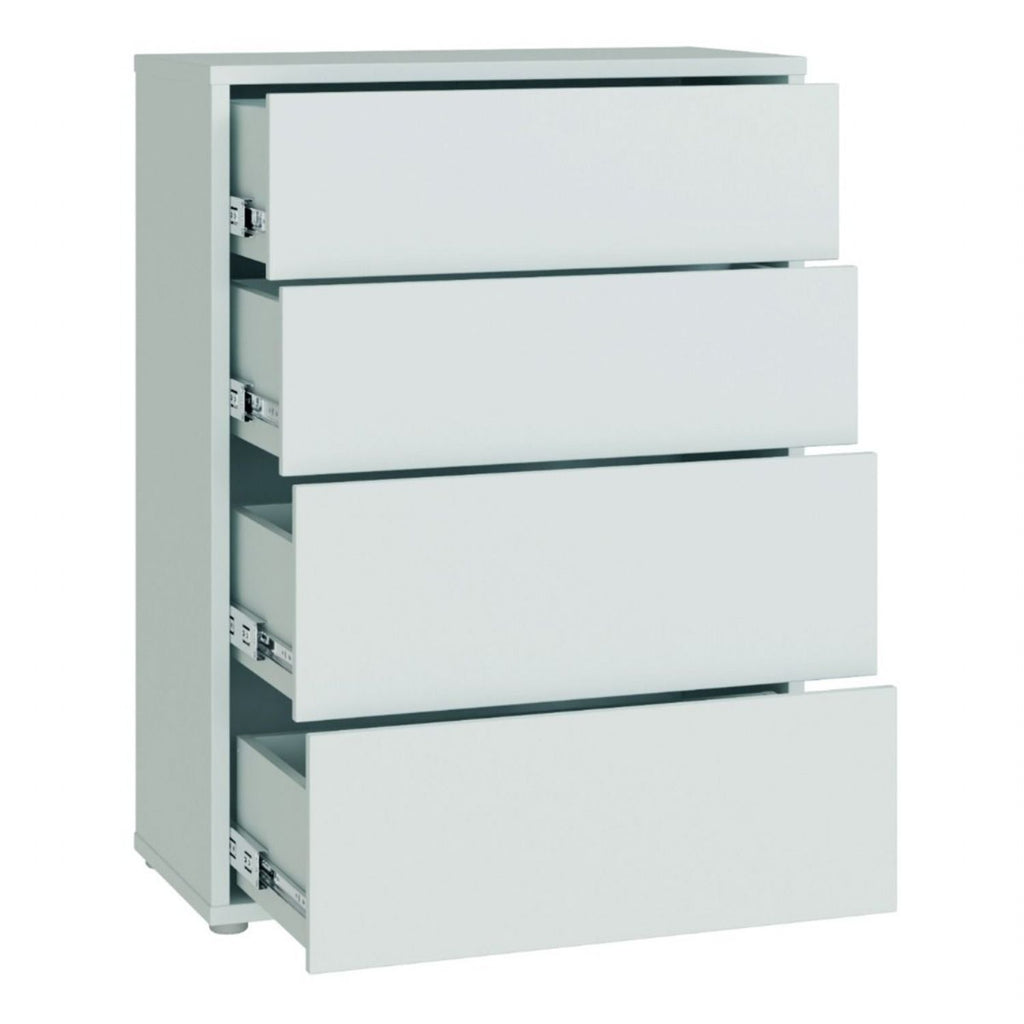 Alice Springs 4 Drawer Chest with PushtoOpen Drawers in Light Grey