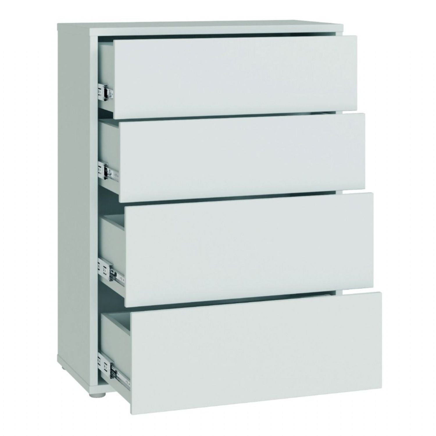 Alice Springs 4 Drawer Chest with PushtoOpen Drawers in Light Grey