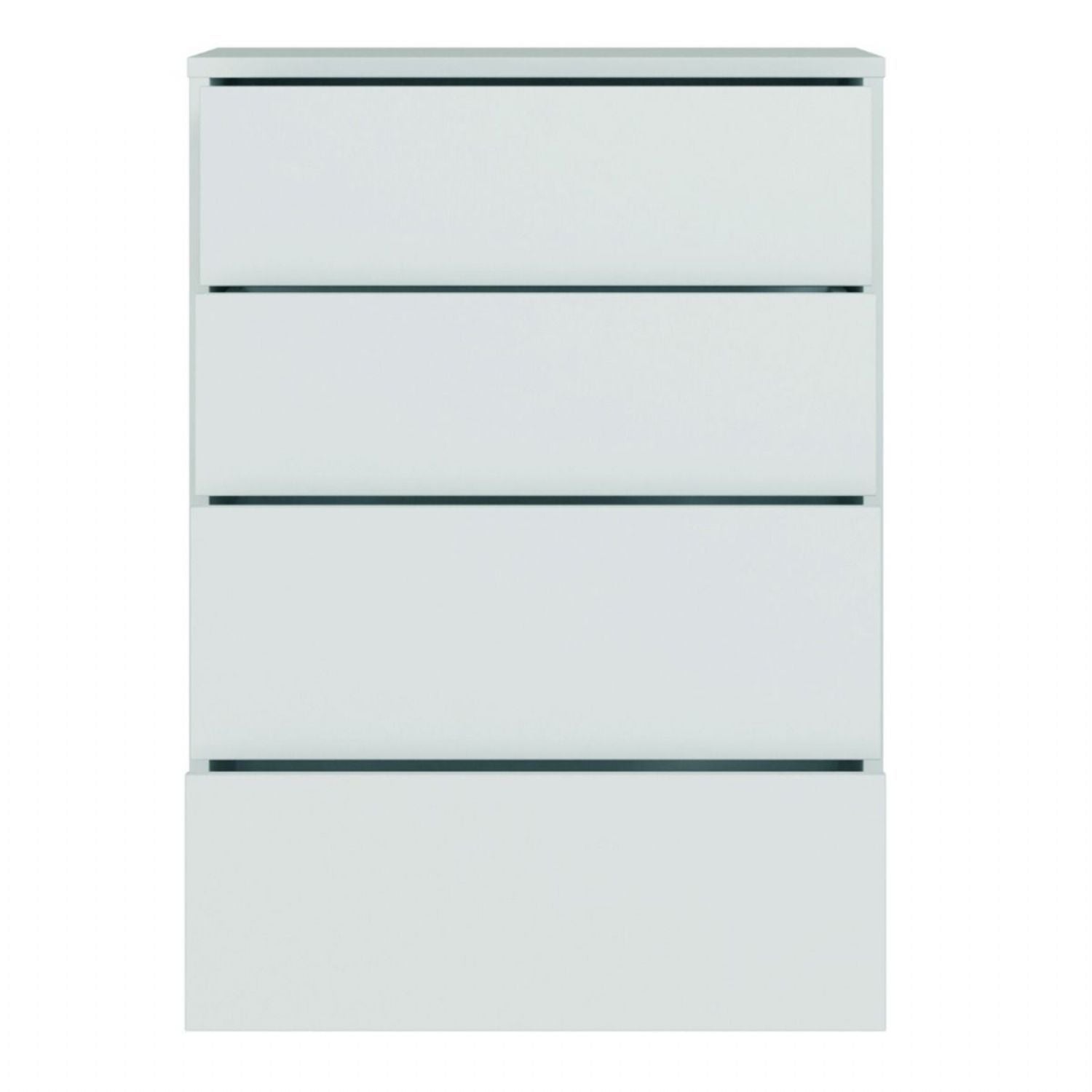 Alice Springs 4 Drawer Chest with PushtoOpen Drawers in Light Grey