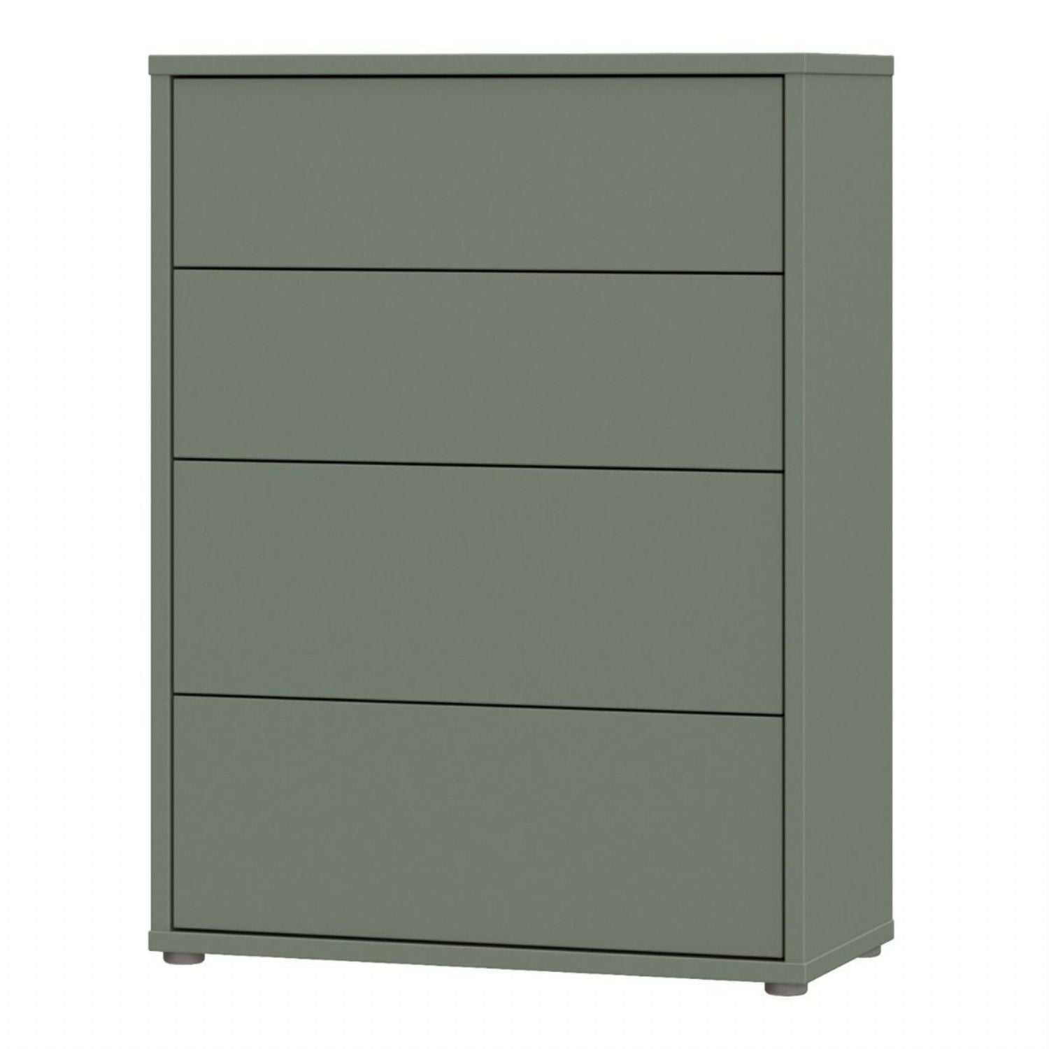 Alice Springs 4 Drawer Chest with PushtoOpen Drawers in Sage Green
