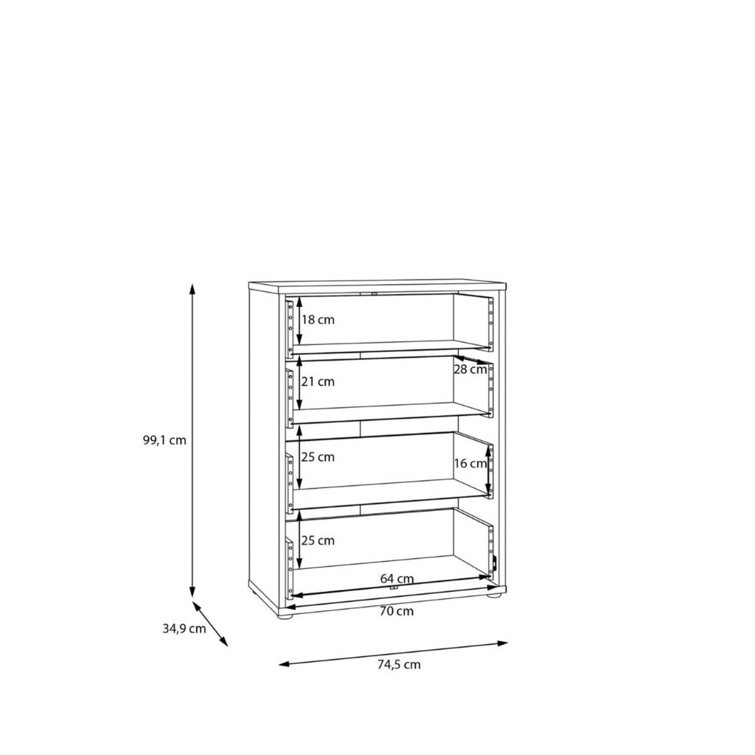 Alice Springs 4 Drawer Chest with PushtoOpen Drawers in Taupe