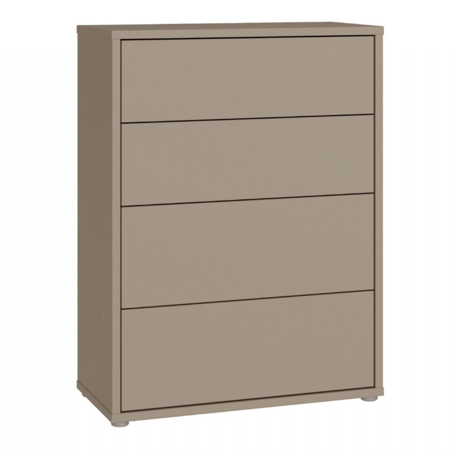 Alice Springs 4 Drawer Chest with PushtoOpen Drawers in Taupe