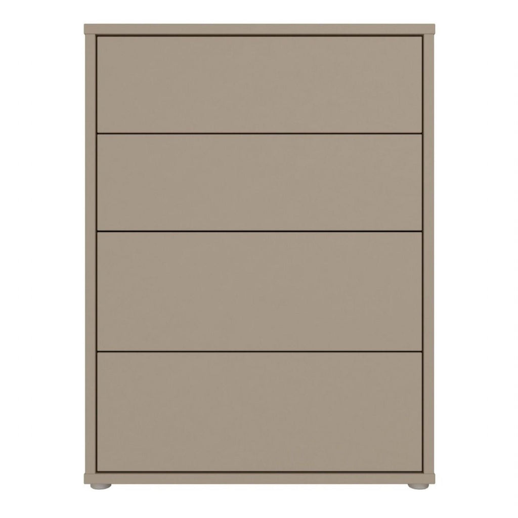 Alice Springs 4 Drawer Chest with PushtoOpen Drawers in Taupe