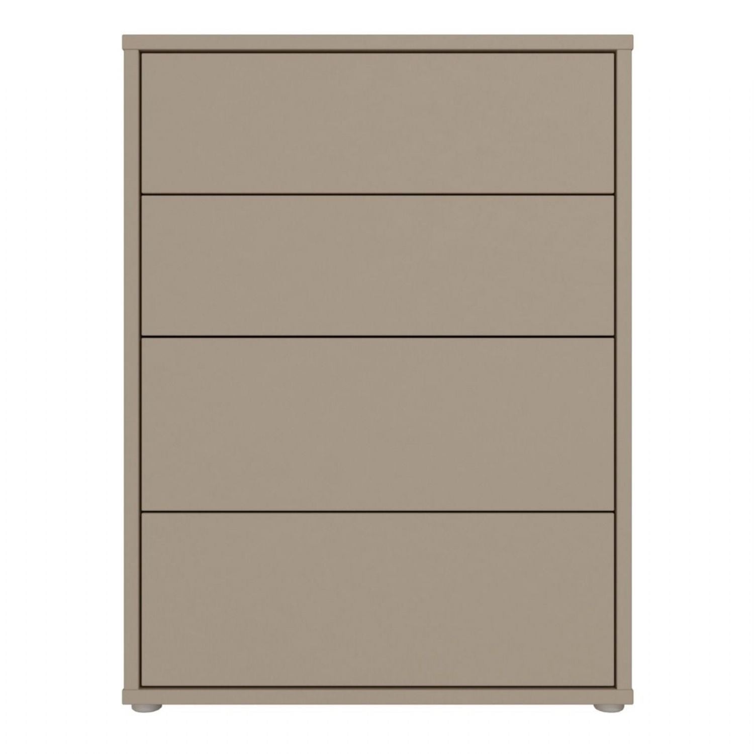 Alice Springs 4 Drawer Chest with PushtoOpen Drawers in Taupe