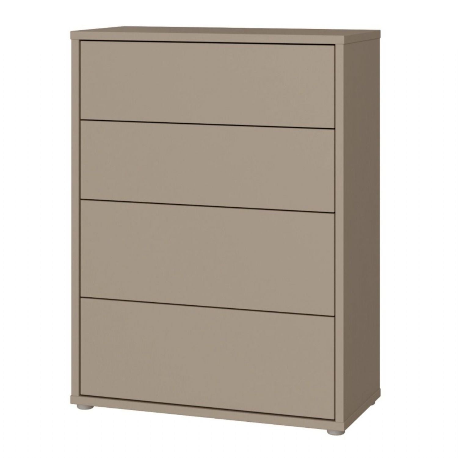 Alice Springs 4 Drawer Chest with PushtoOpen Drawers in Taupe