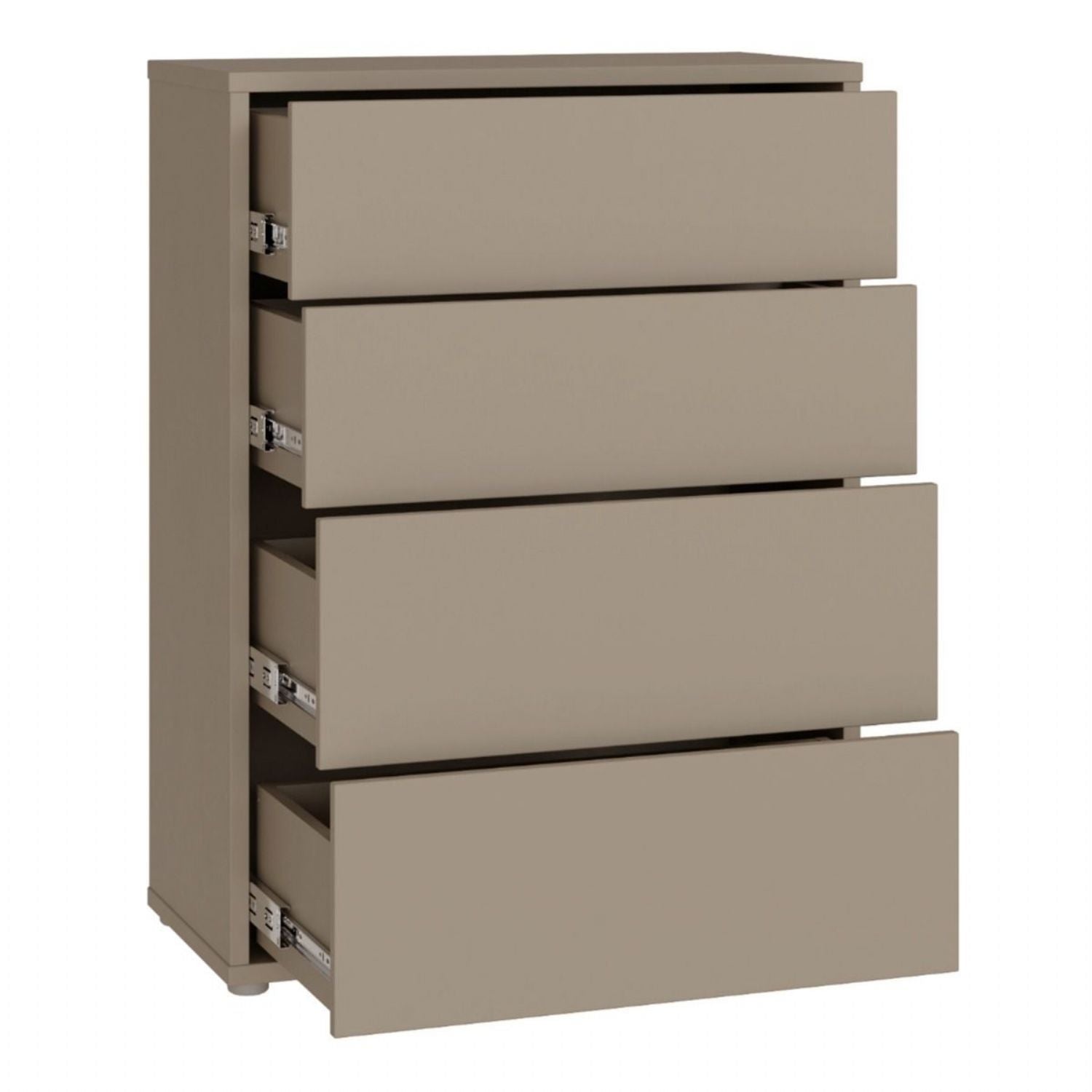Alice Springs 4 Drawer Chest with PushtoOpen Drawers in Taupe