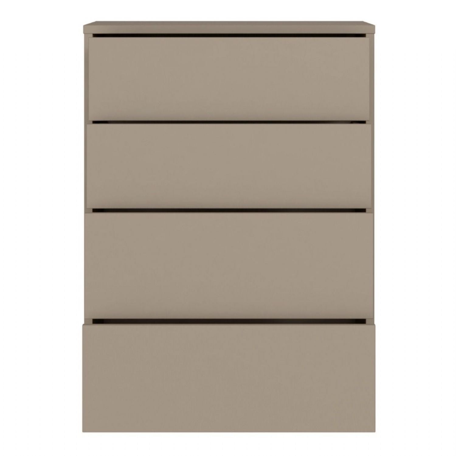 Alice Springs 4 Drawer Chest with PushtoOpen Drawers in Taupe