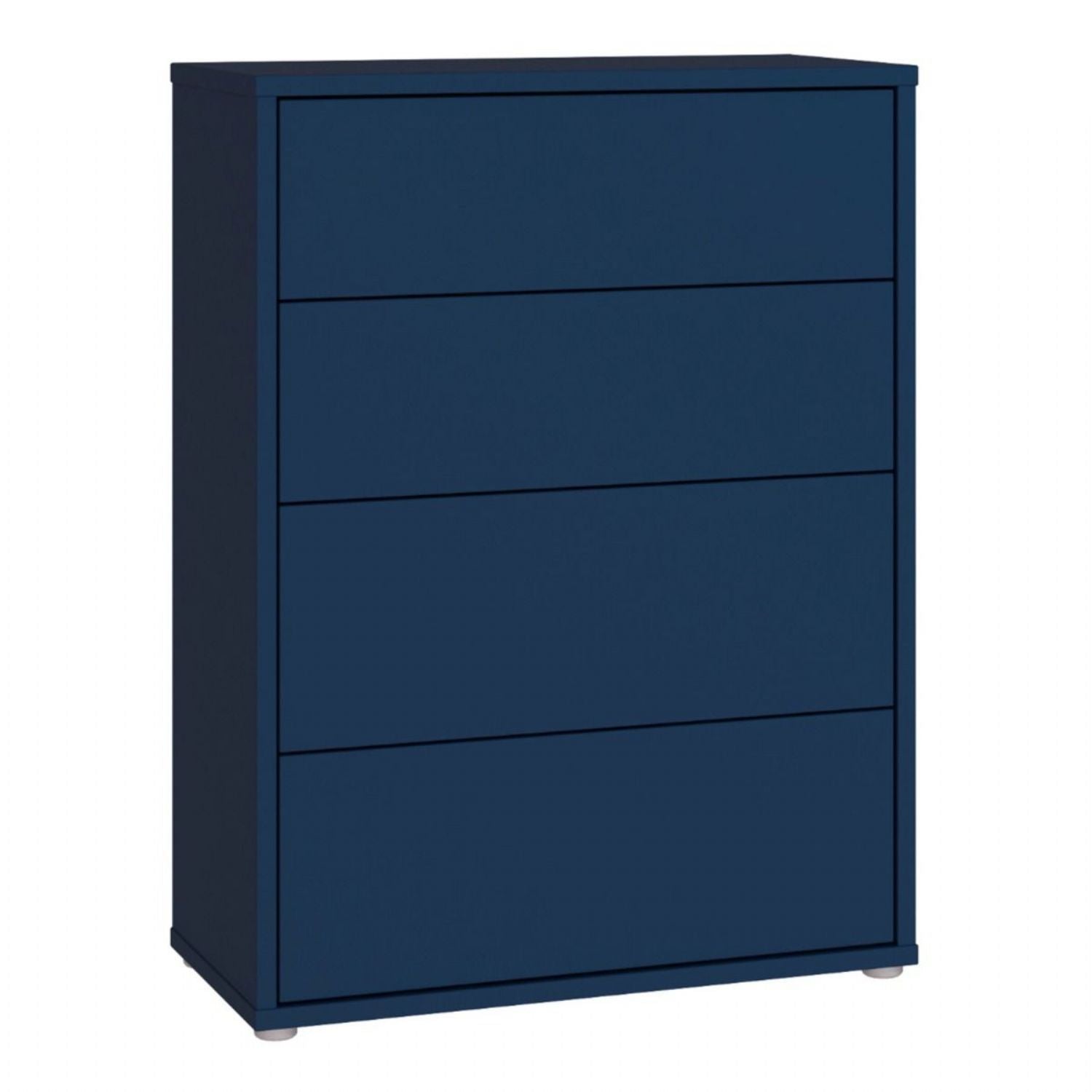 Alice Springs 4 Drawer Chest with PushtoOpen Drawers in Night Blue