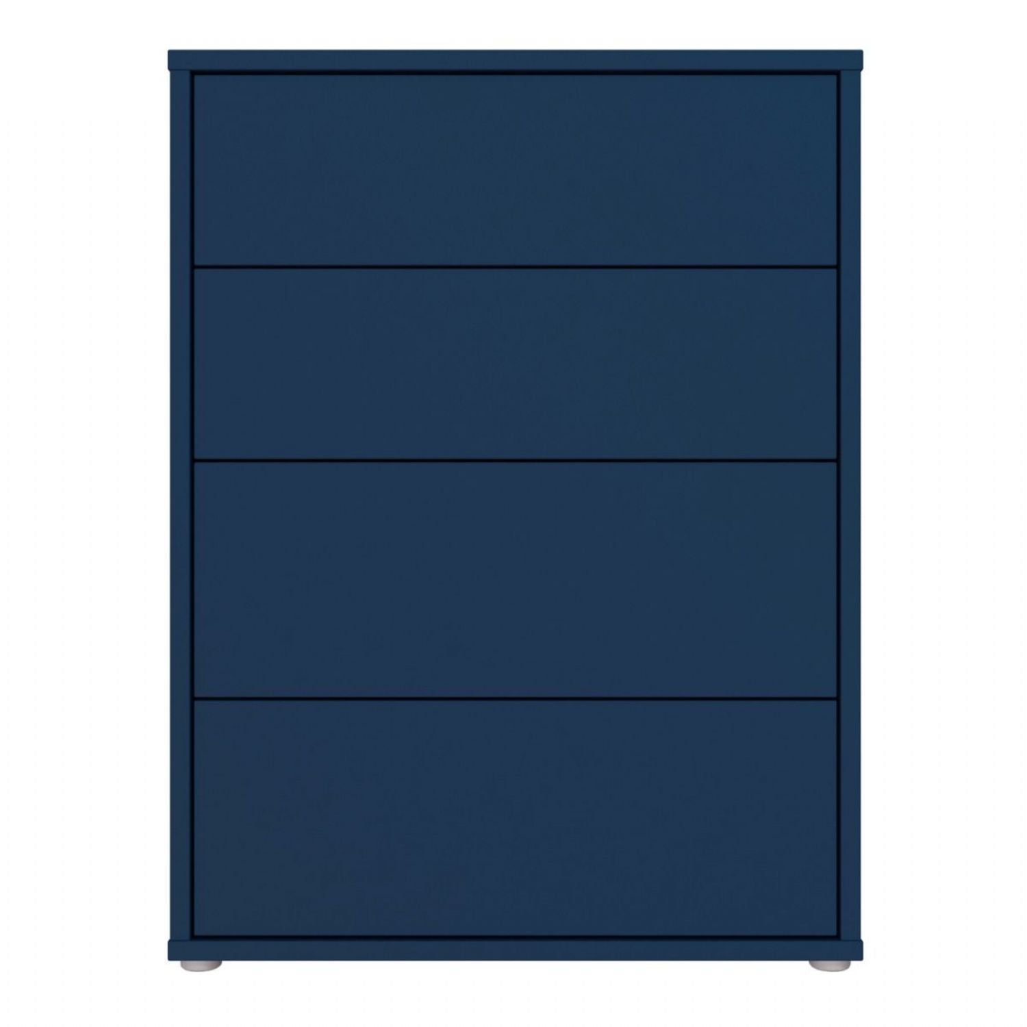 Alice Springs 4 Drawer Chest with PushtoOpen Drawers in Night Blue