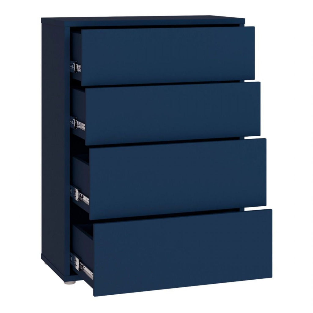 Alice Springs 4 Drawer Chest with PushtoOpen Drawers in Night Blue