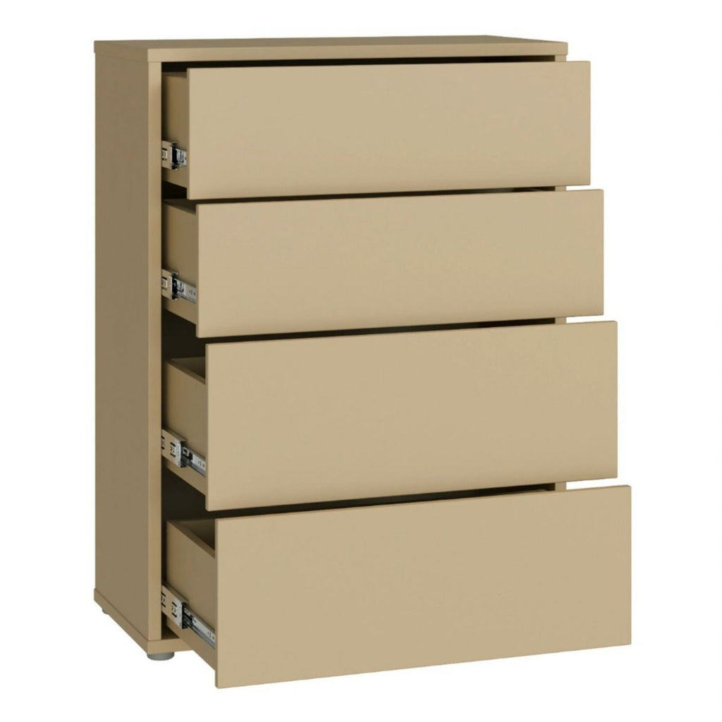 Alice Springs 4 Drawer Chest with PushtoOpen Drawers in Butter Yellow