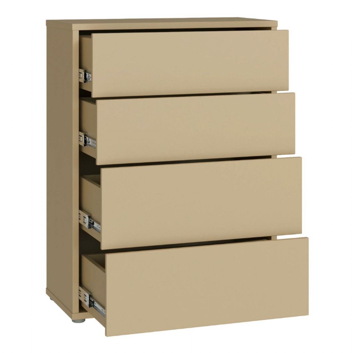 Alice Springs 4 Drawer Chest with PushtoOpen Drawers in Butter Yellow