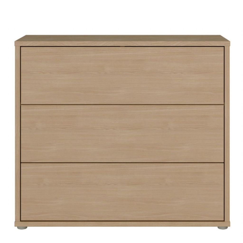 Alice Springs 3 Drawer Chest with PushtoOpen Drawers in Elegancia Oak