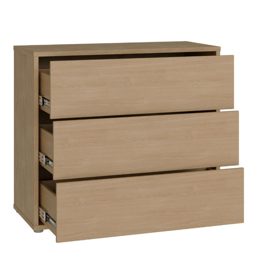 Alice Springs 3 Drawer Chest with PushtoOpen Drawers in Elegancia Oak