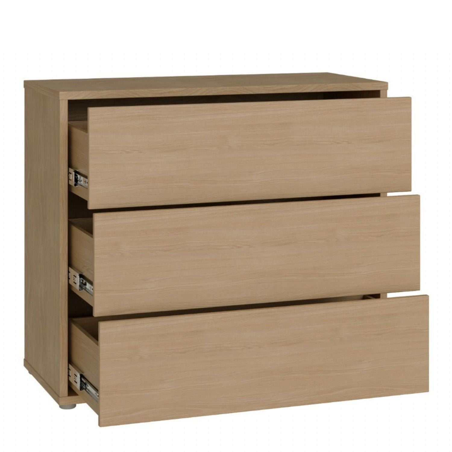 Alice Springs 3 Drawer Chest with PushtoOpen Drawers in Elegancia Oak