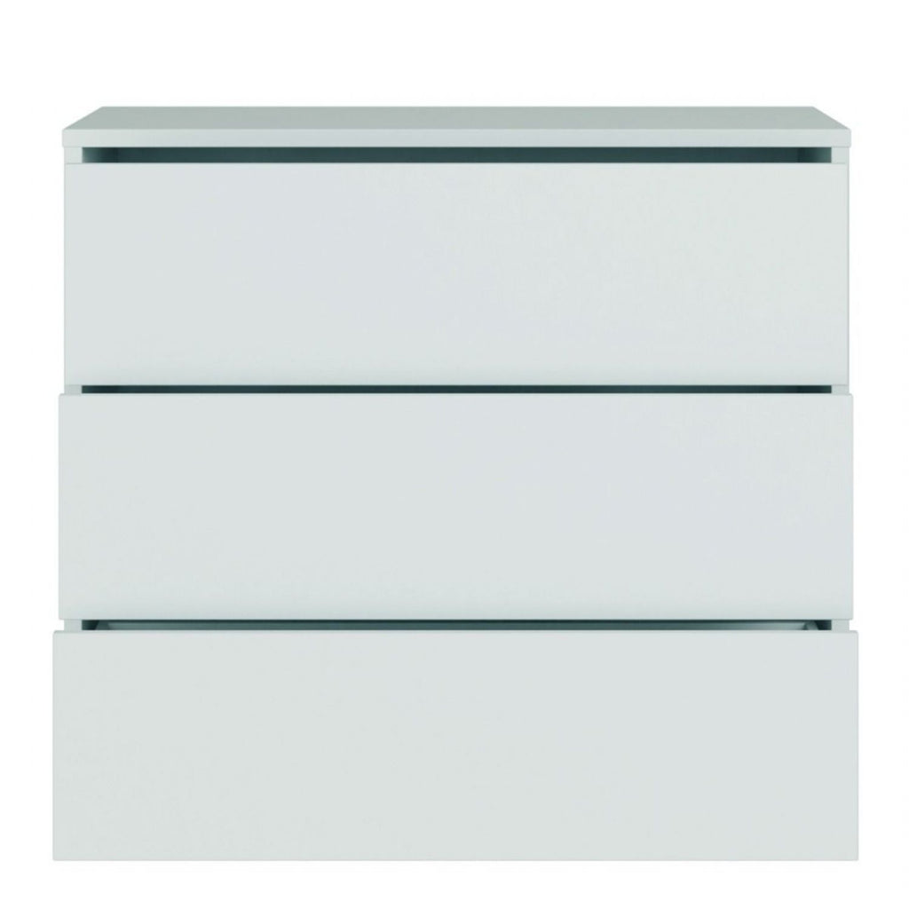 Alice Springs 3 Drawer Chest with PushtoOpen Drawers in Light Grey