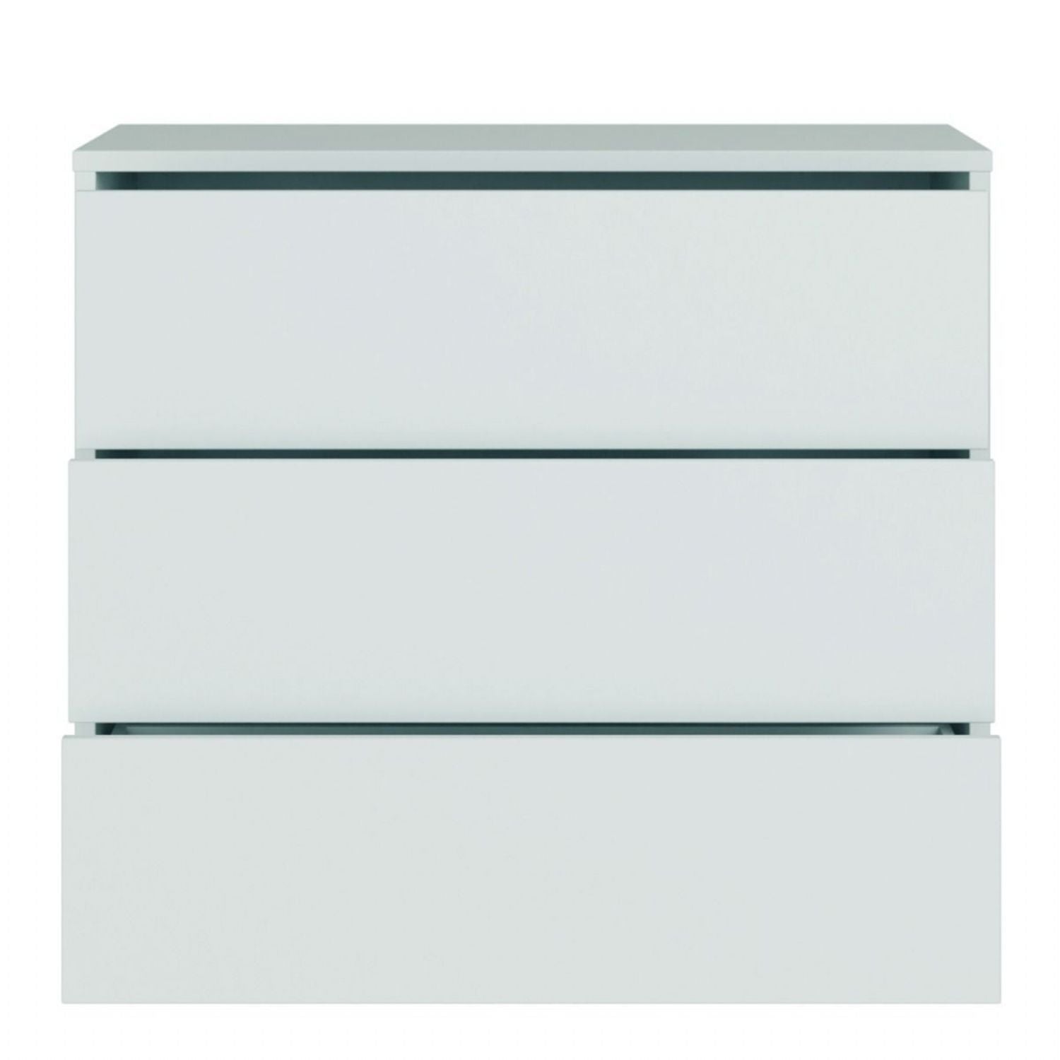 Alice Springs 3 Drawer Chest with PushtoOpen Drawers in Light Grey