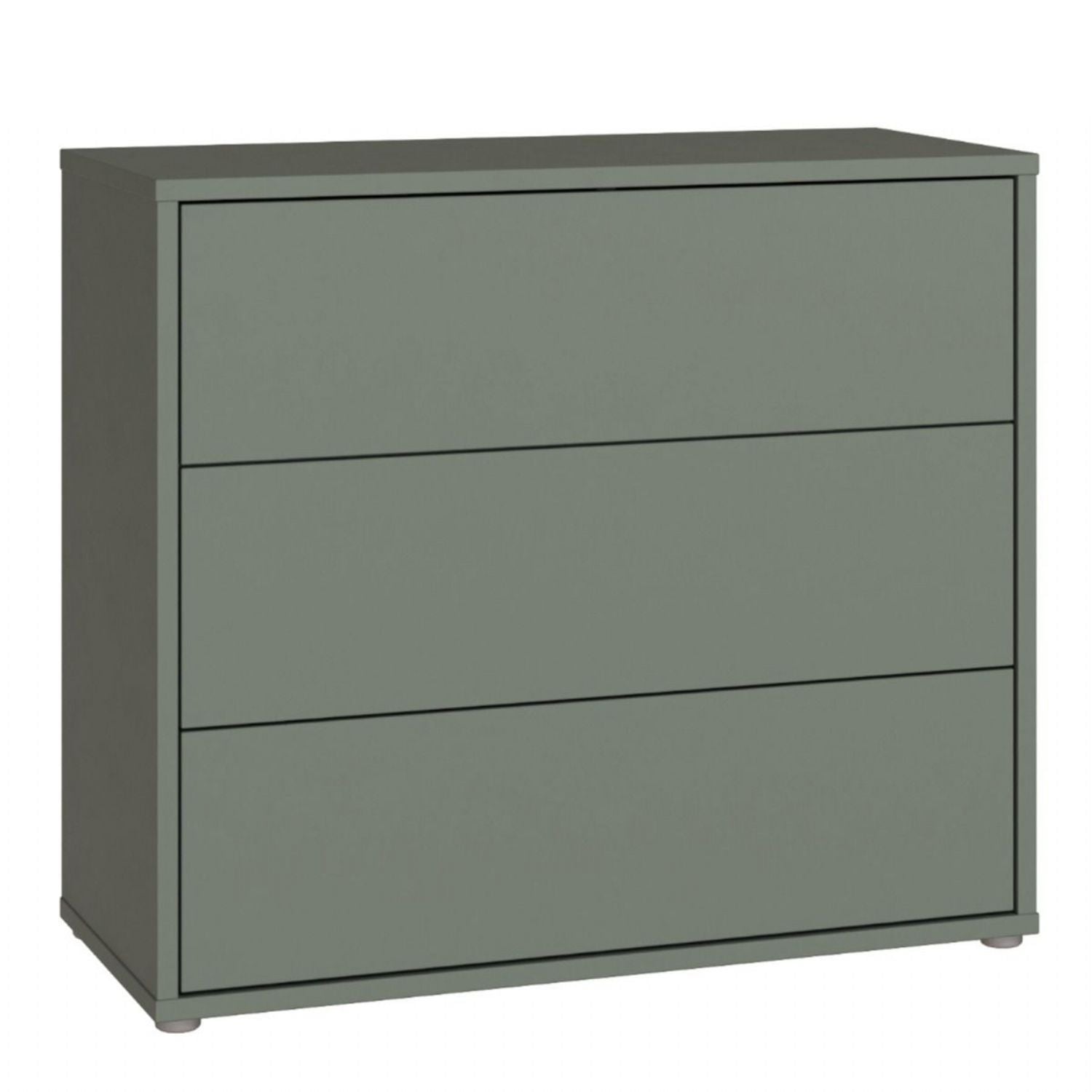 Alice Springs 3 Drawer Chest With PushtoOpen in Sage Green