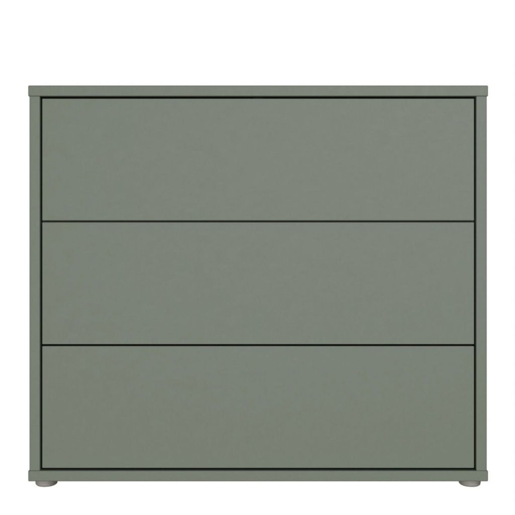 Alice Springs 3 Drawer Chest With PushtoOpen in Sage Green