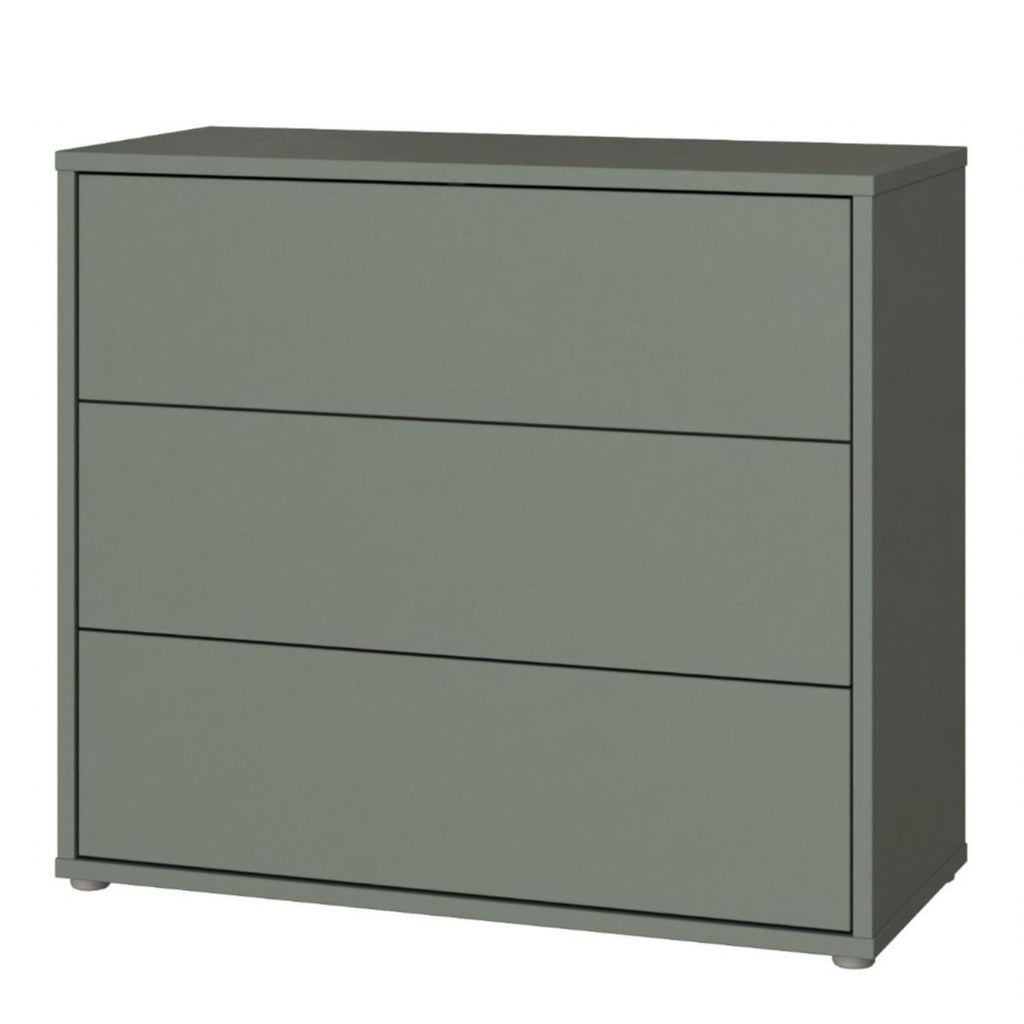 Alice Springs 3 Drawer Chest With PushtoOpen in Sage Green