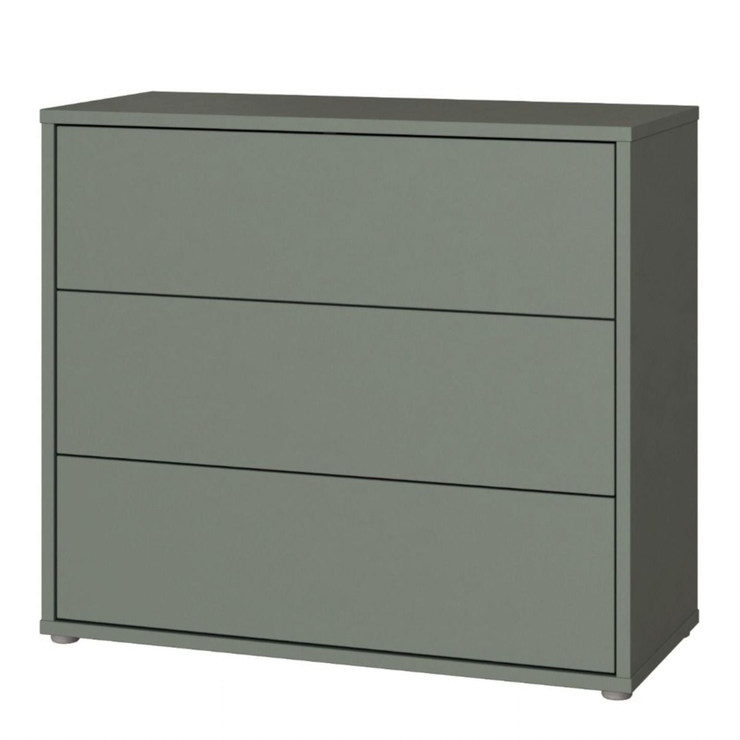 Alice Springs 3 Drawer Chest With PushtoOpen in Sage Green