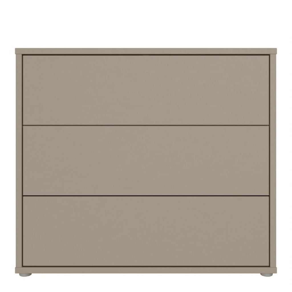 Alice Springs 3 Drawer Chest With PushtoOpen Drawers in Taupe