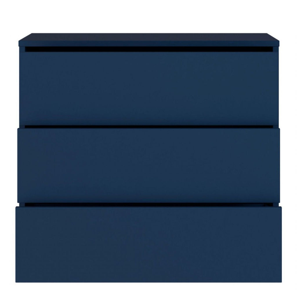 Alice Springs 3 Drawer Chest with PushtoOpen Drawers in Night Blue and White