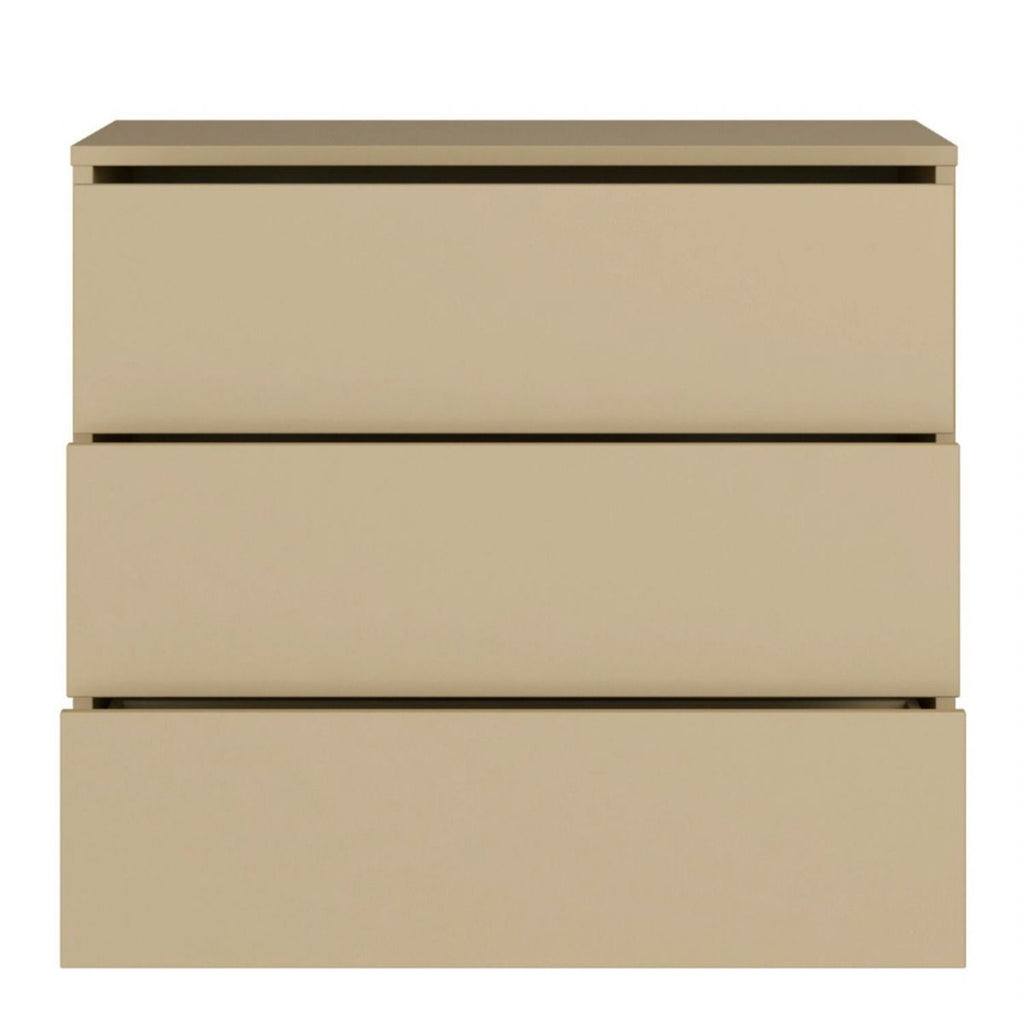 Alice Springs 3 Drawer Chest with PushtoOpen Drawers in Butter Yellow