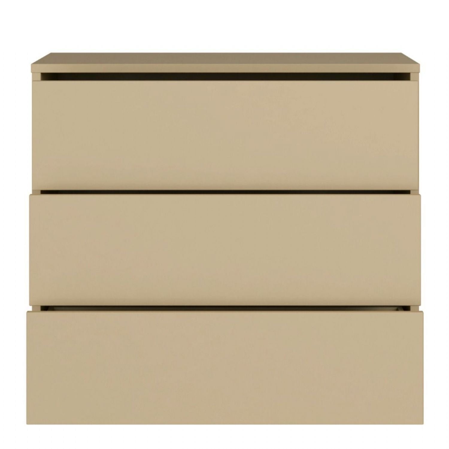 Alice Springs 3 Drawer Chest with PushtoOpen Drawers in Butter Yellow