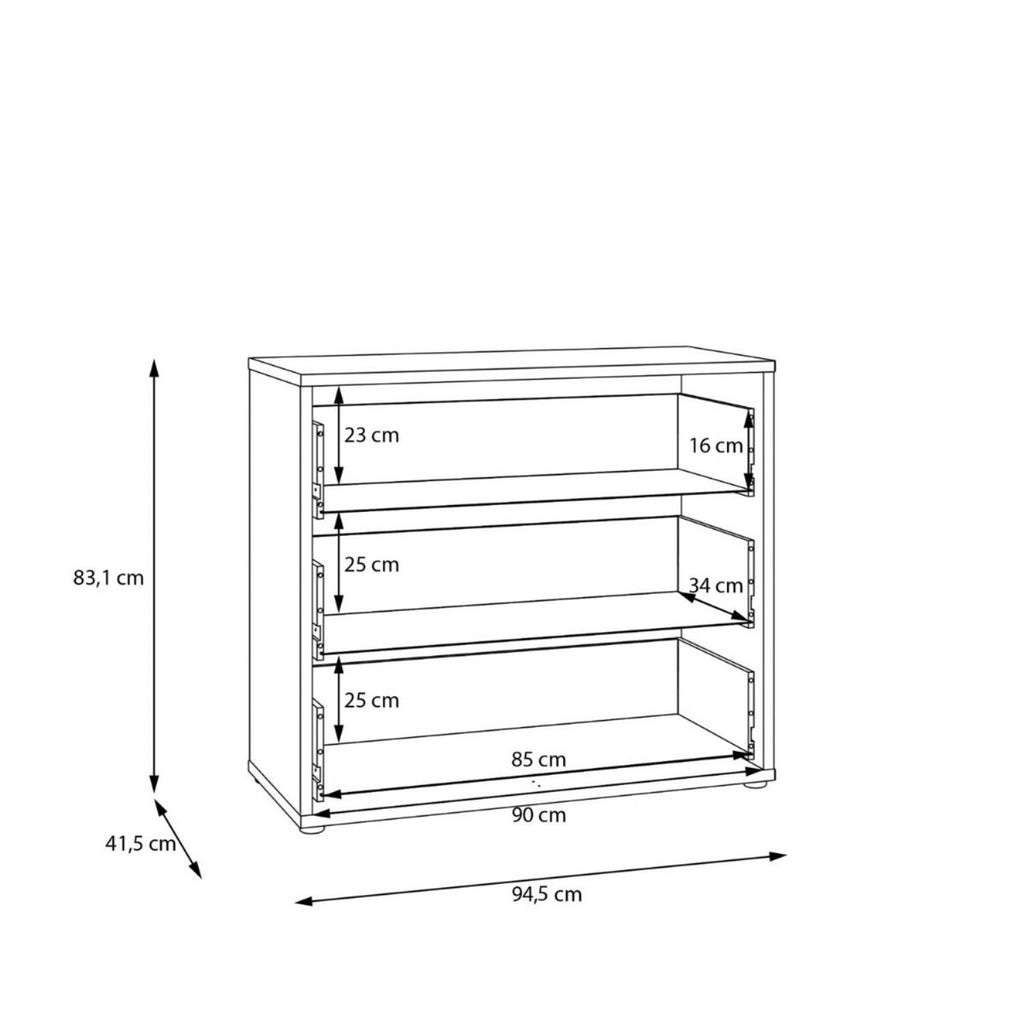 Alice Springs 3 Drawer Chest with PushtoOpen Drawers in Butter Yellow