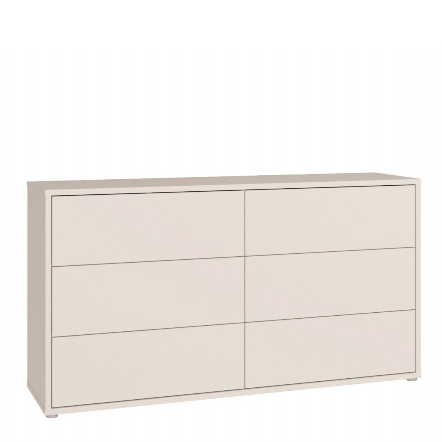 Alice Springs 6 Drawer Wide Chest with PushtoOpen Drawers in Sand