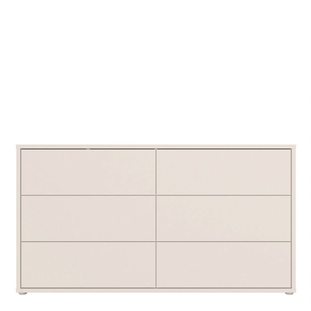 Alice Springs 6 Drawer Wide Chest with PushtoOpen Drawers in Sand