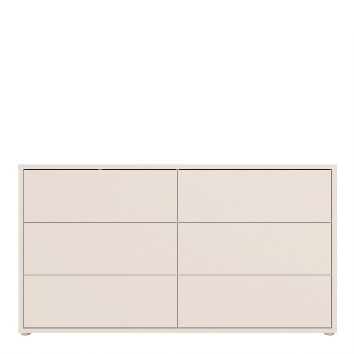 Alice Springs 6 Drawer Wide Chest with PushtoOpen Drawers in Sand